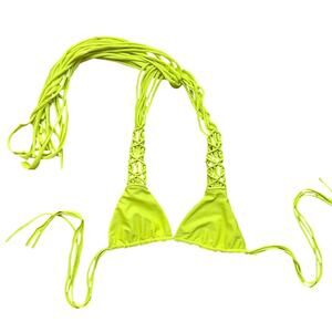 MIKOH neon bikini top